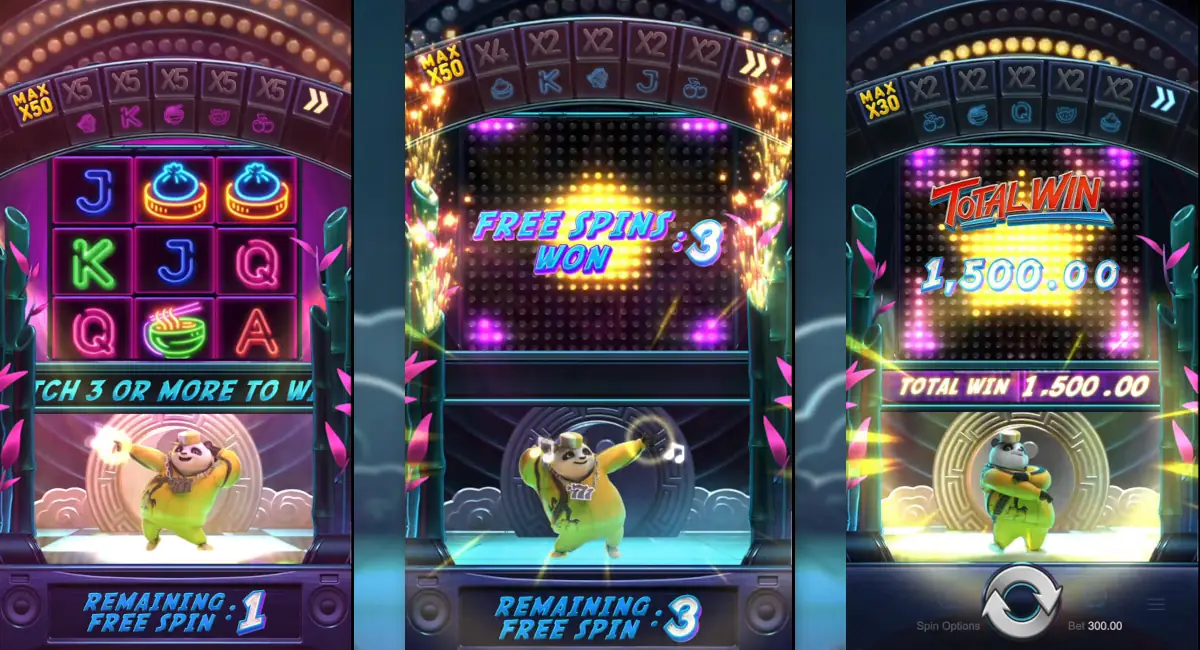 Tema neon Hip Hop Panda